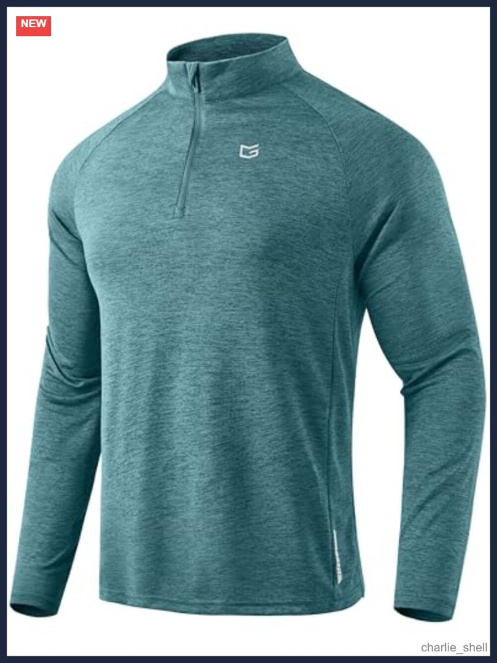 Mens Quarter Zip Pullover Running Shirt Long Sleeve Athletic